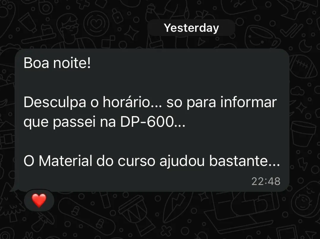 Depoimento de aluno da formação, número 4